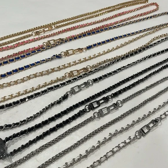 Unbranded adjustable chains: metal & faux leather + inserts available - Picture 4 of 13